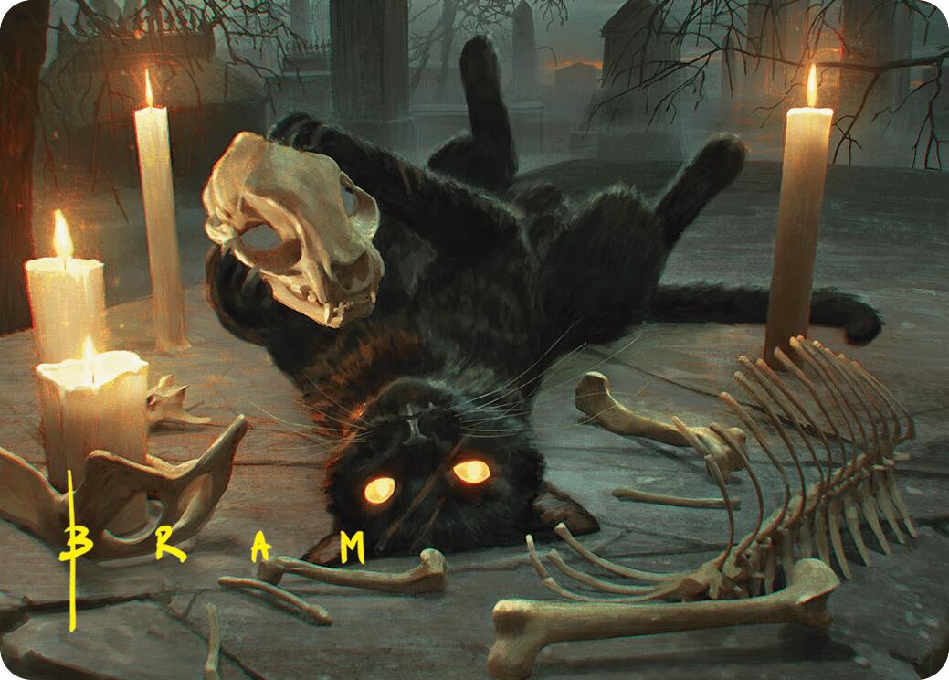 Nine-Lives Familiar Art Card (8/54) (Gold-Stamped Signature) [Foundations Art Series] | Gate City Games LLC