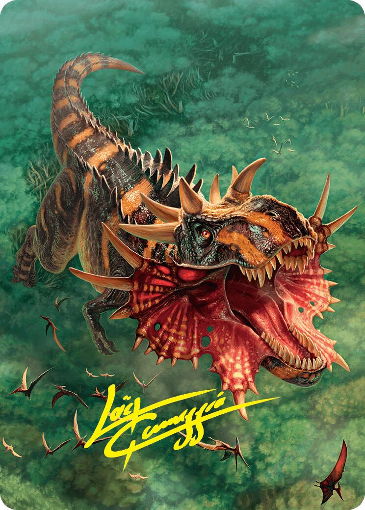 Gigantosaurus Art Card (53/54) (Gold-Stamped Signature) [Foundations Art Series] | Gate City Games LLC