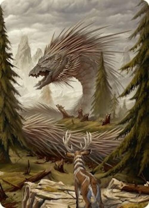 Quilled Greatwurm Art Card (44/54) [Foundations Art Series] | Gate City Games LLC