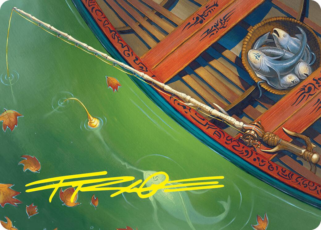 Fishing Pole Art Card (18/54) (Gold-Stamped Signature) [Foundations Art Series] | Gate City Games LLC