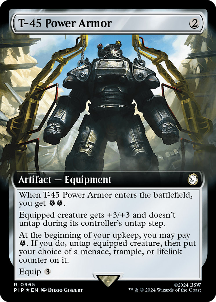 T-45 Power Armor (Extended Art) (Surge Foil) [Fallout] | Gate City Games LLC