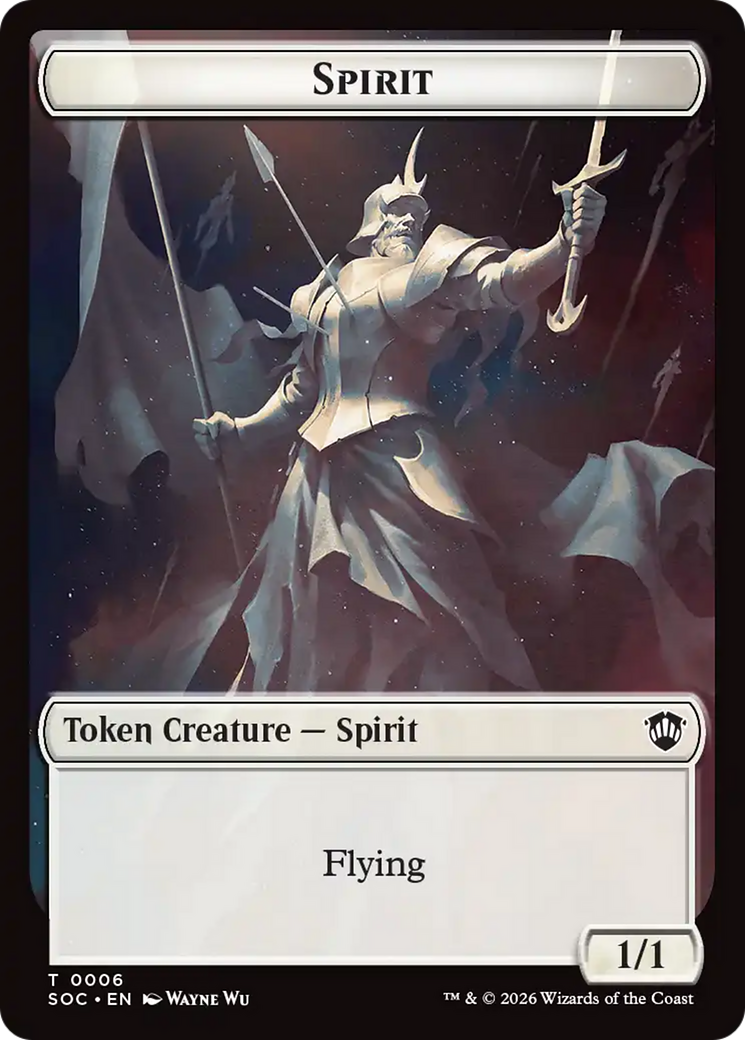 Spirit (0006) // Illusion Double-Sided Token [Secrets of Strixhaven Commander Tokens] | Gate City Games LLC