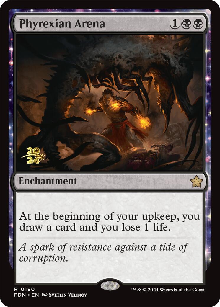 Phyrexian Arena [Foundations Prerelease Promos] | Gate City Games LLC