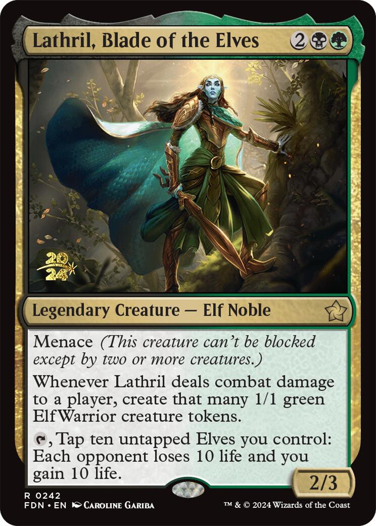 Lathril, Blade of the Elves [Foundations Prerelease Promos] | Gate City Games LLC