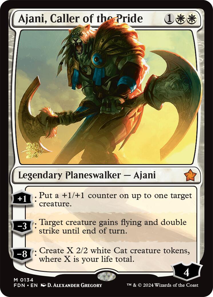 Ajani, Caller of the Pride [Foundations Prerelease Promos] | Gate City Games LLC