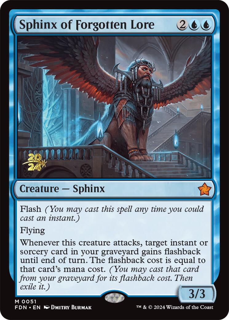 Sphinx of Forgotten Lore [Foundations Prerelease Promos] | Gate City Games LLC