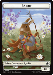 Rabbit // Soldier Double-Sided Token [Foundations Tokens] | Gate City Games LLC