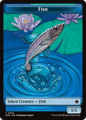 Faerie // Fish Doubled-Sided Token [Foundations Tokens] | Gate City Games LLC