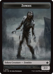 Goblin // Zombie Doubled-Sided Token [Foundations Tokens] | Gate City Games LLC