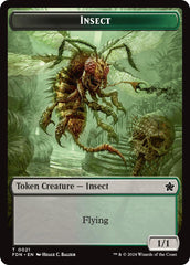 Zombie // Insect Doubled-Sided Token [Foundations Tokens] | Gate City Games LLC