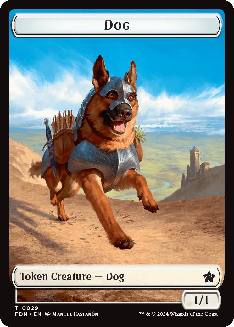 Dog // Beast (0033) Double-Sided Token [Foundations Tokens] | Gate City Games LLC