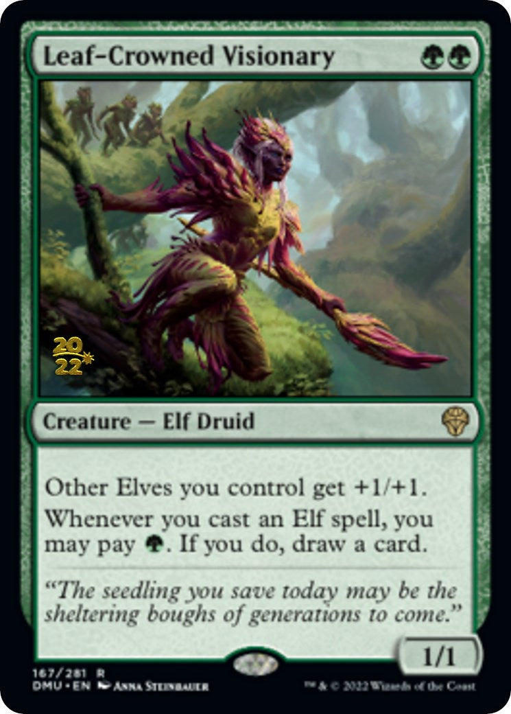 Leaf-Crowned Visionary [Dominaria United Prerelease Promos] | Gate City Games LLC