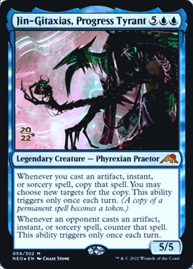 Jin-Gitaxias, Progress Tyrant [Kamigawa: Neon Dynasty Prerelease Promos] | Gate City Games LLC