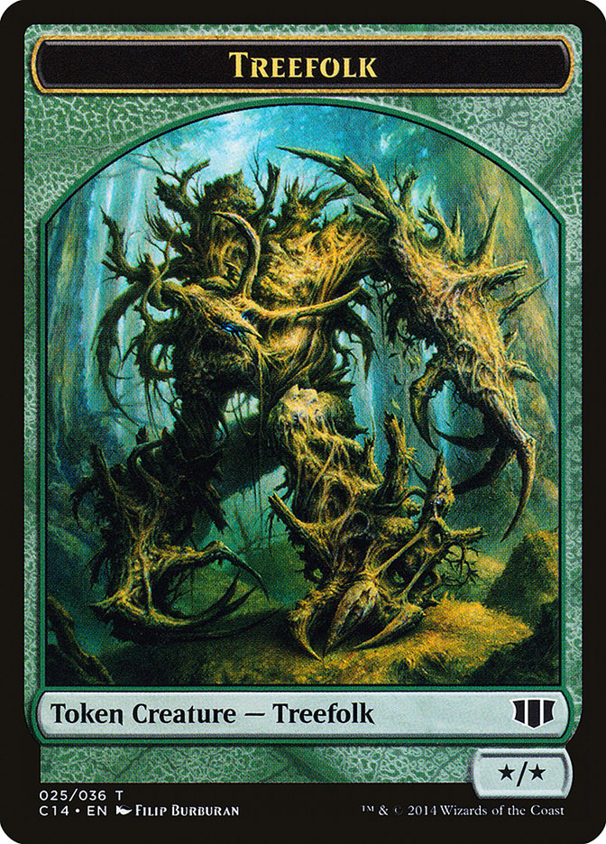 Treefolk // Wolf Double-Sided Token [Commander 2014 Tokens] | Gate City Games LLC