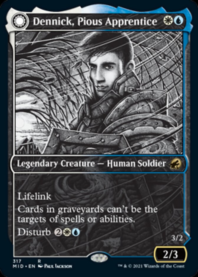 Dennick, Pious Apprentice // Dennick, Pious Apparition (Showcase Eternal Night) [Innistrad: Midnight Hunt] | Gate City Games LLC