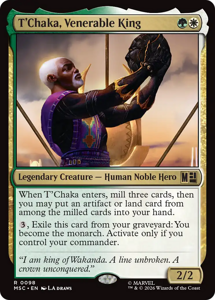 T'Chaka, Venerable King (Surge Foil) [Marvel Super Heroes Commander] | Gate City Games LLC