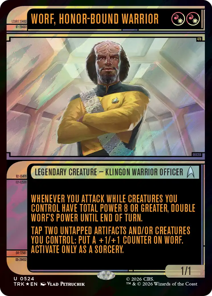 Worf, Honor-Bound Warrior (Showcase) (0524) (Surge Foil) [Star Trek] | Gate City Games LLC