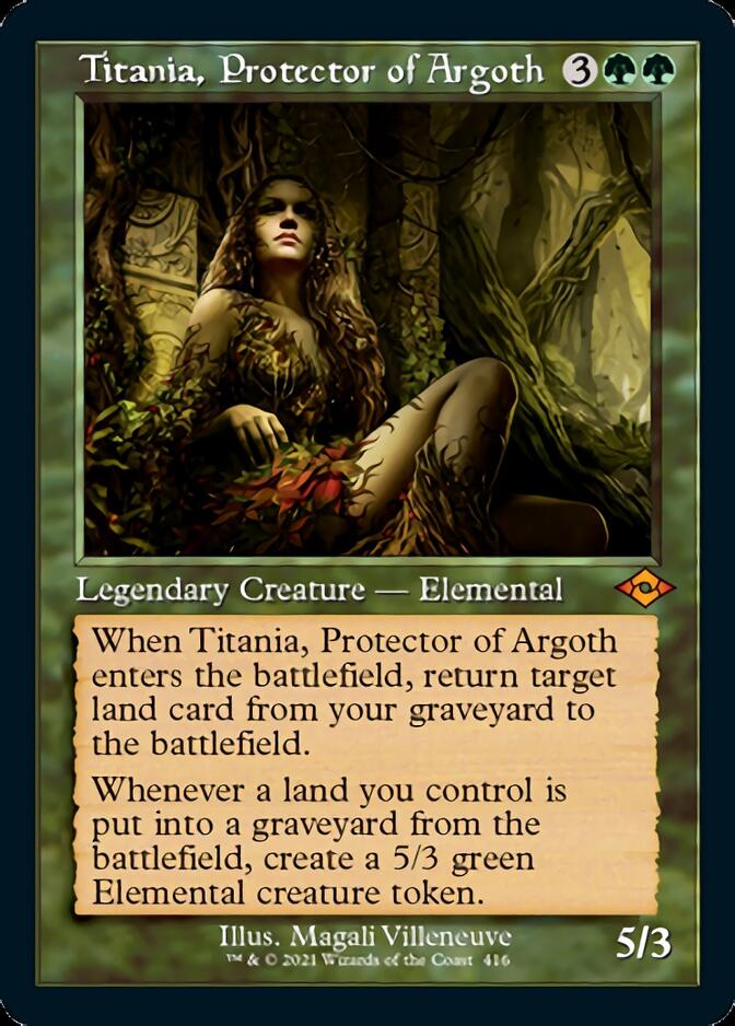 Titania, Protector of Argoth (Retro Foil Etched) [Modern Horizons 2] | Gate City Games LLC