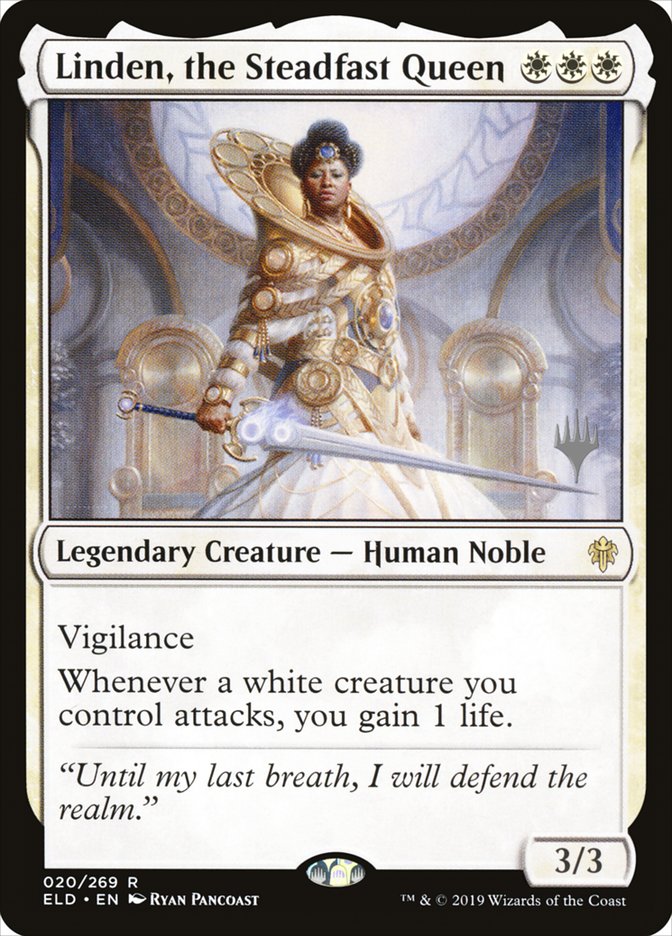 Linden, the Steadfast Queen (Promo Pack) [Throne of Eldraine Promos] | Gate City Games LLC