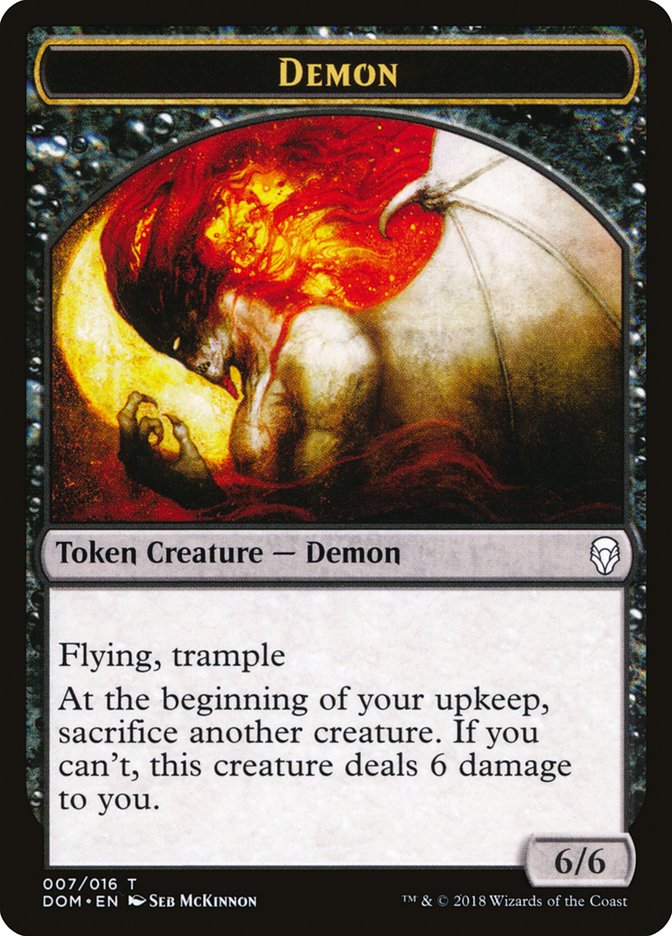 Demon Token [Dominaria Tokens] | Gate City Games LLC