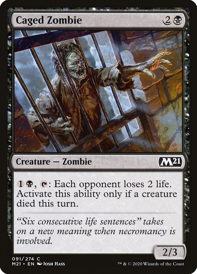Caged Zombie [Core Set 2021] | Gate City Games LLC