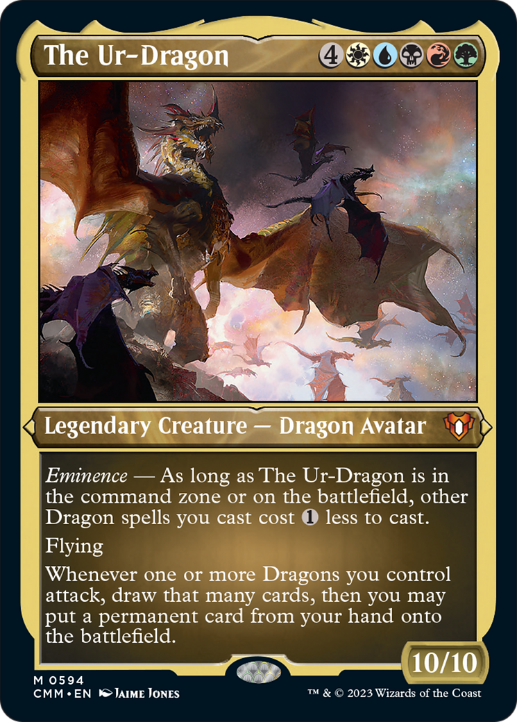 The Ur-Dragon (Foil Etched) [Commander Masters] | Gate City Games LLC