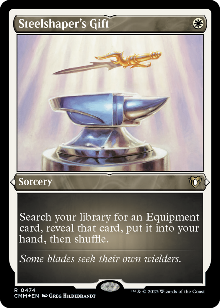 Steelshaper's Gift (Foil Etched) [Commander Masters] | Gate City Games LLC