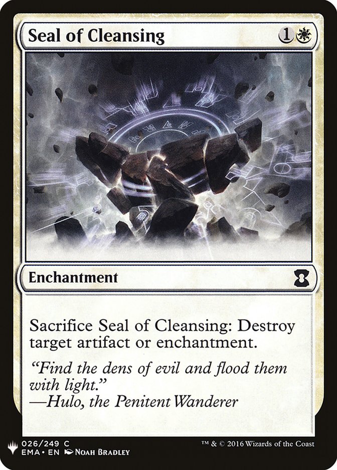 Seal of Cleansing [Mystery Booster] | Gate City Games LLC