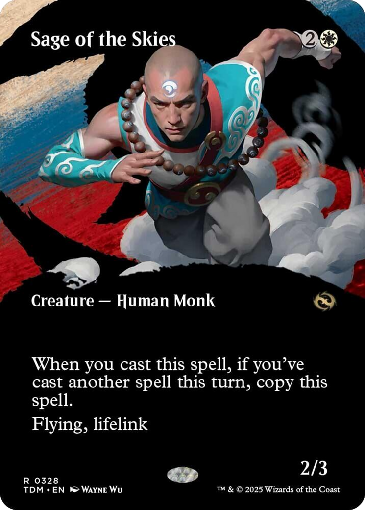 Sage of the Skies (Borderless) [Tarkir: Dragonstorm] | Gate City Games LLC