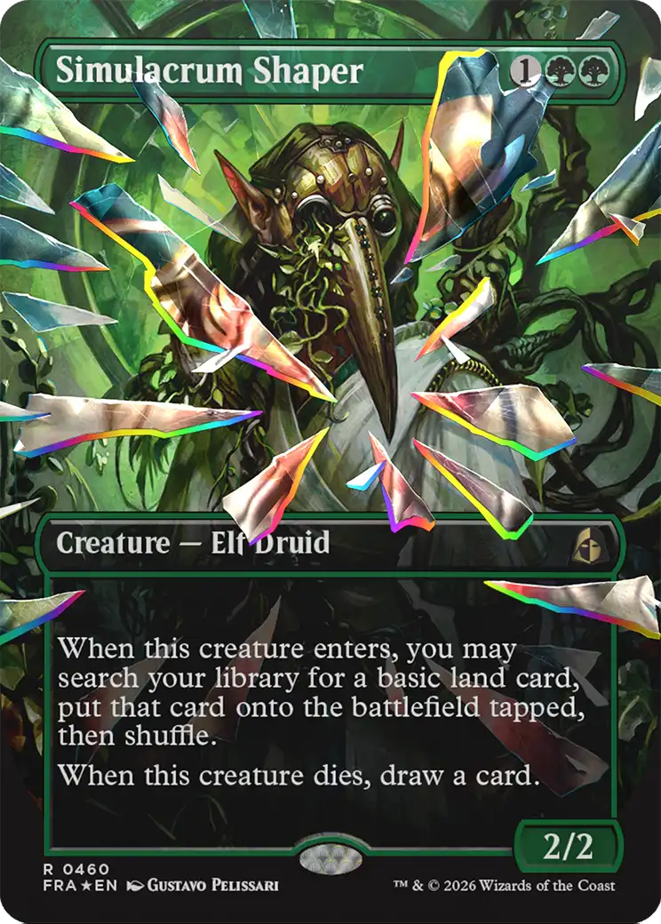 Simulacrum Shaper (Borderless) (Facet Foil) [Reality Fracture] | Gate City Games LLC