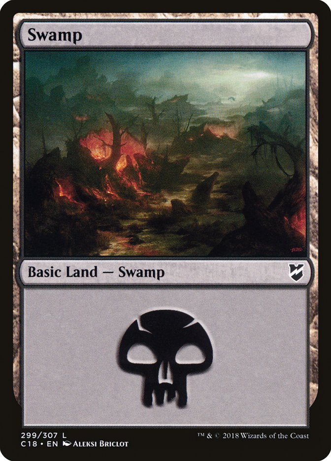 Swamp (299) [Commander 2018] | Gate City Games LLC