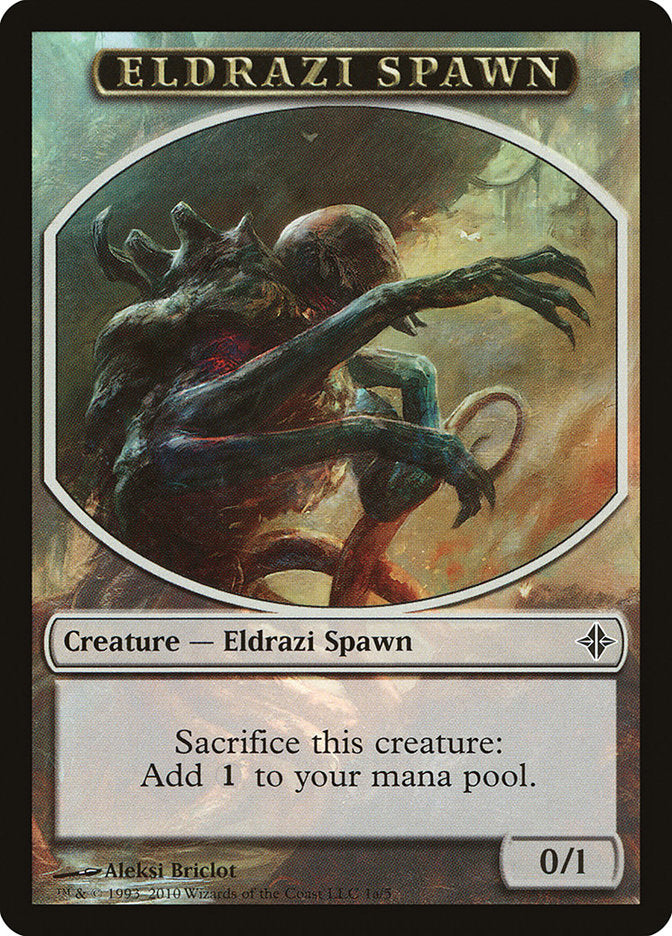 Eldrazi Spawn Token (1a/5) [Rise of the Eldrazi Tokens] | Gate City Games LLC
