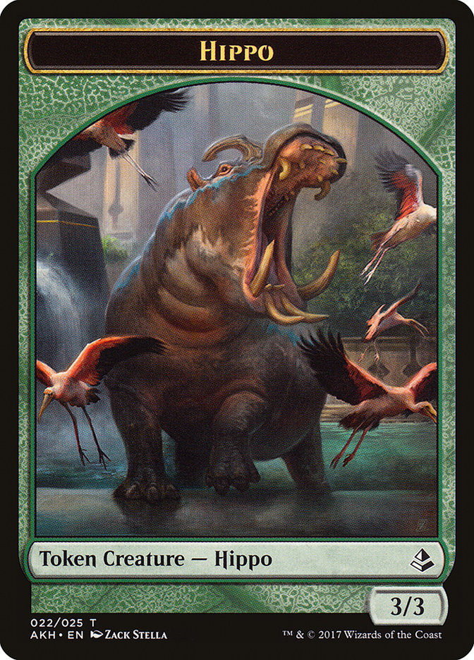 Aven Wind Guide // Hippo Double-Sided Token [Amonkhet Tokens] | Gate City Games LLC