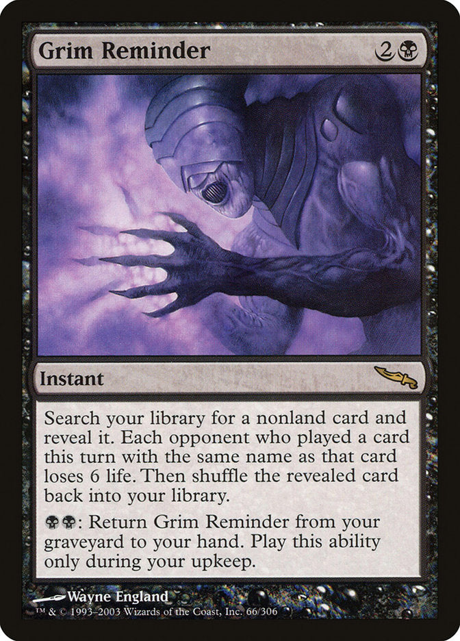 Grim Reminder [Mirrodin] | Gate City Games LLC