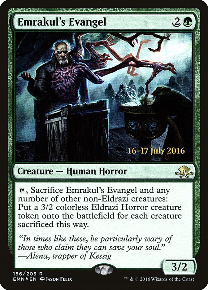 Emrakul's Evangel [Eldritch Moon Prerelease Promos] | Gate City Games LLC