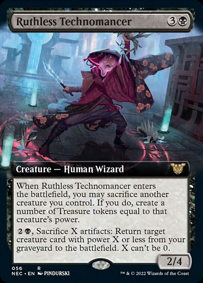 Ruthless Technomancer (Extended Art) [Kamigawa: Neon Dynasty Commander] | Gate City Games LLC