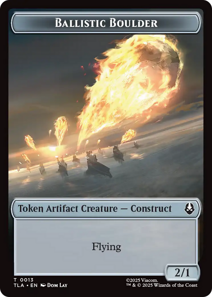 Ballistic Boulder // Food (0019) Double-Sided Token [Avatar: The Last Airbender Tokens] | Gate City Games LLC