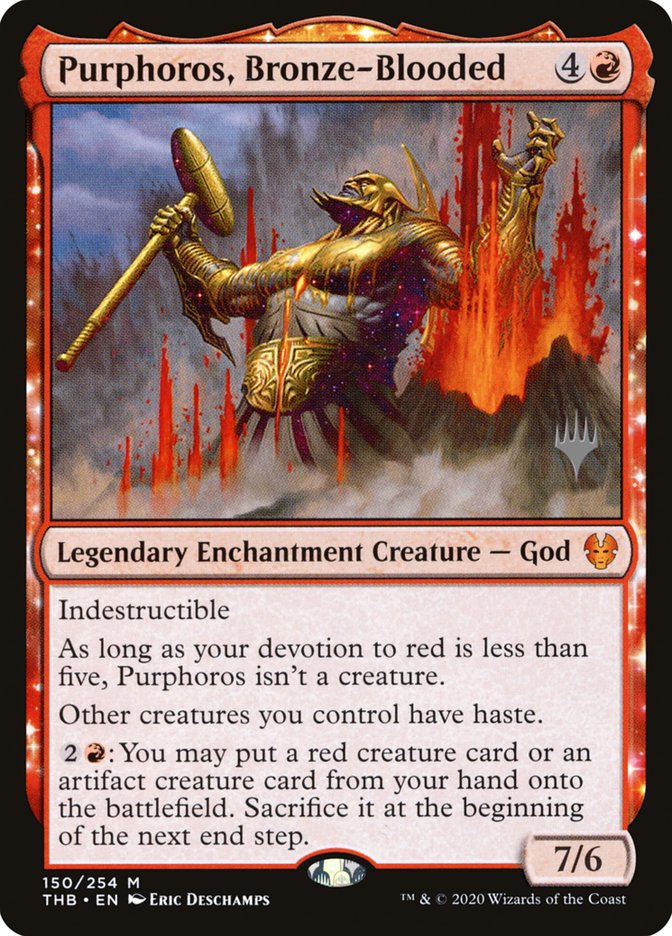 Purphoros, Bronze-Blooded (Promo Pack) [Theros Beyond Death Promos] | Gate City Games LLC