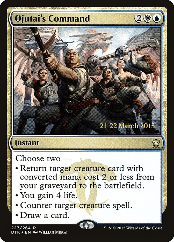 Ojutai's Command [Dragons of Tarkir Prerelease Promos] | Gate City Games LLC