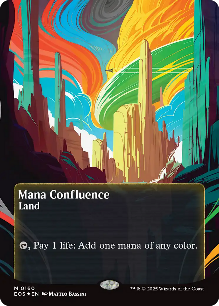 Mana Confluence (0160) (Borderless) (Galaxy Foil) [Edge of Eternities: Stellar Sights] | Gate City Games LLC