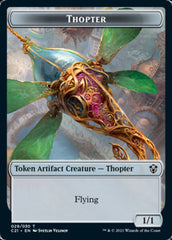 Golem (025) // Thopter Double-Sided Token [Commander 2021 Tokens] | Gate City Games LLC