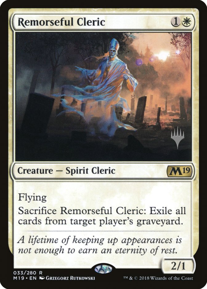 Remorseful Cleric (Promo Pack) [Core Set 2019 Promos] | Gate City Games LLC