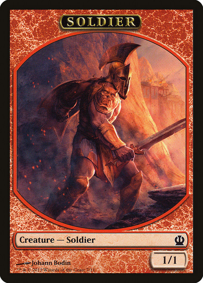 Soldier Token (7/11) [Theros Tokens] | Gate City Games LLC