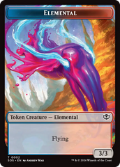 Elemental (0002) // Treasure Double-Sided Token [Secrets of Strixhaven Tokens] | Gate City Games LLC