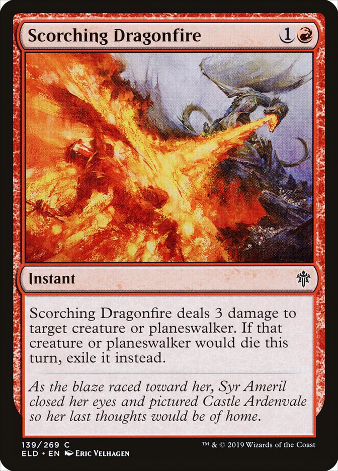 Scorching Dragonfire [Throne of Eldraine] | Gate City Games LLC