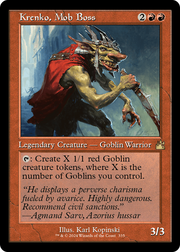 Krenko, Mob Boss (Retro) [Ravnica Remastered] | Gate City Games LLC