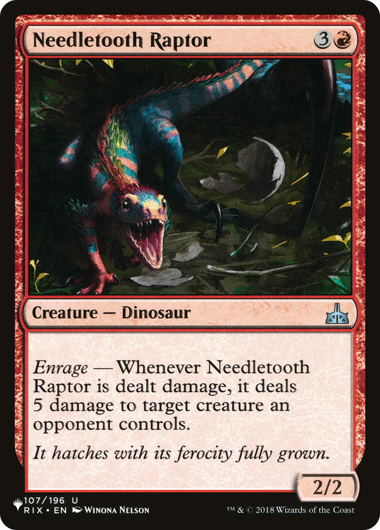 Needletooth Raptor [The List] | Gate City Games LLC