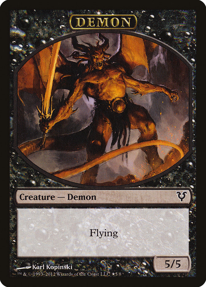 Angel // Demon Double-Sided Token (Oversized) [Open the Helvault] | Gate City Games LLC