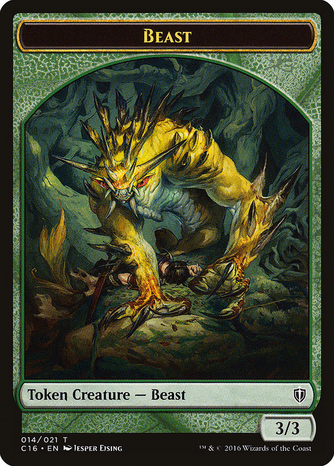 Beast // Ogre Double-Sided Token [Commander 2016 Tokens] | Gate City Games LLC