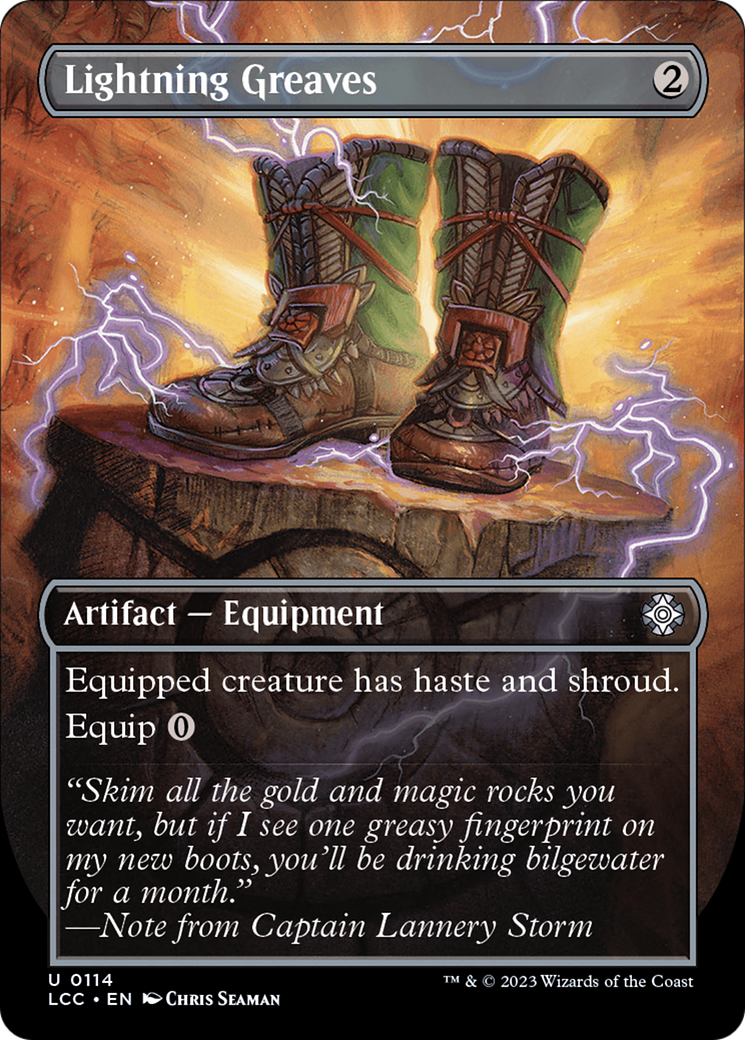Lightning Greaves (Borderless) [The Lost Caverns of Ixalan Commander] | Gate City Games LLC